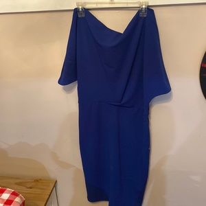 Off the shoulder colbalt blue dress